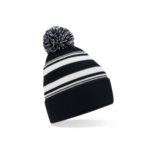 Striped fan beanie